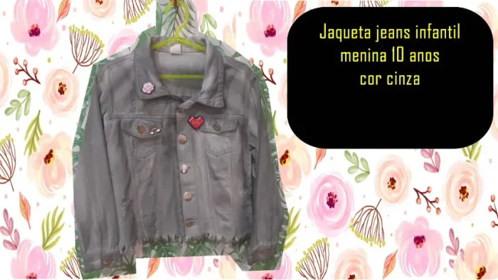 Jaqueta jeans infantil menina 10 anos