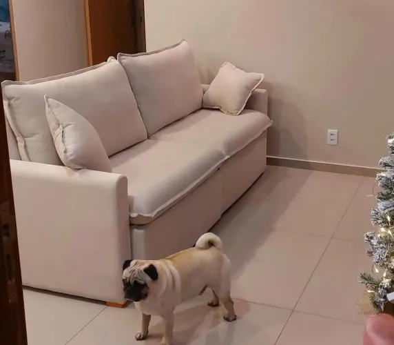 Sofá cama casal linho bege