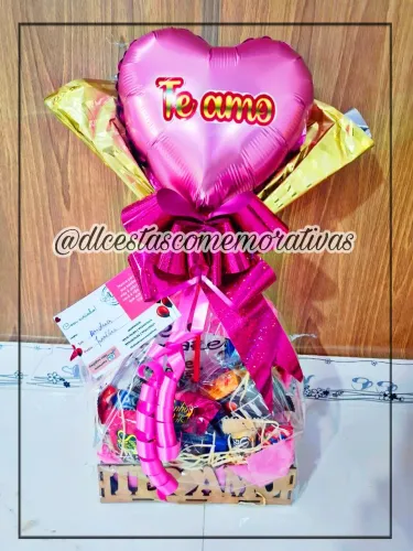 Kit cesta de chocolate romântica