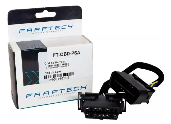 Cabo adaptador Obd Faaftech FT-OBD-PSA p/ usar Customeasy em  veículos Peugeot e Citroen