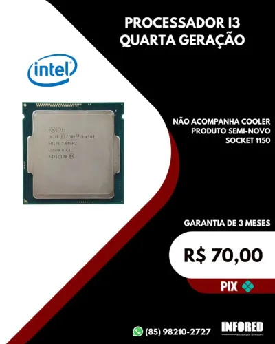 Processador I3 quarta geração Intel Core i3-4130 1150
