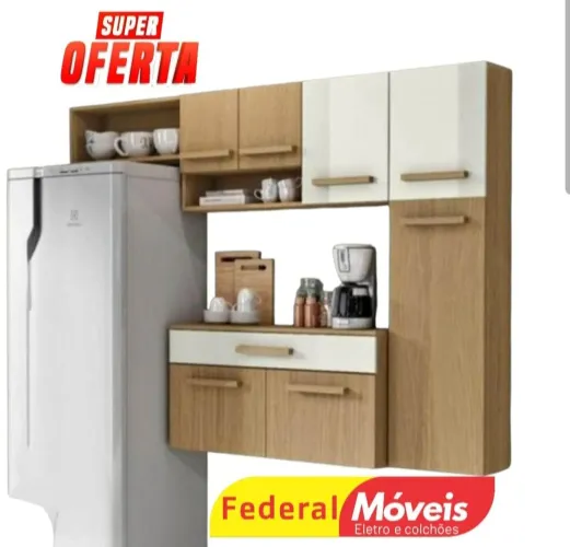 Armário para Cozinha Suspenso Compacto 1,35cm - Beleza e Funcionalidade!