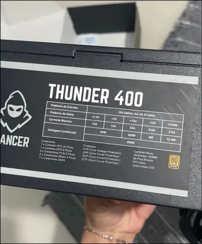 Fonte mancer thunder 400W 80 plus bronze