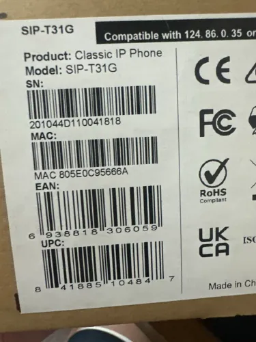 Telefone IP - sip T31G yealink