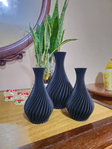 kit decoraçao 3 vasos para decoração feito de PLA 3D