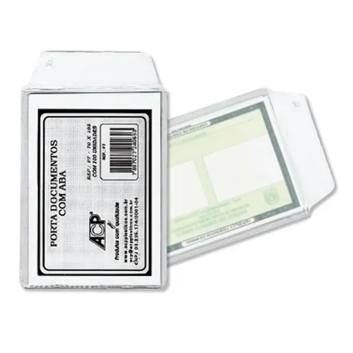 Porta Documento Plástico ACP P-7 75mm x 105mm - 93 Unidades