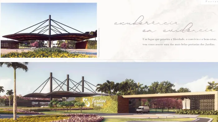 Jardins França, Condomínio fechado, Lote 725 m2, lote quitado, prox a mata, parte alta.