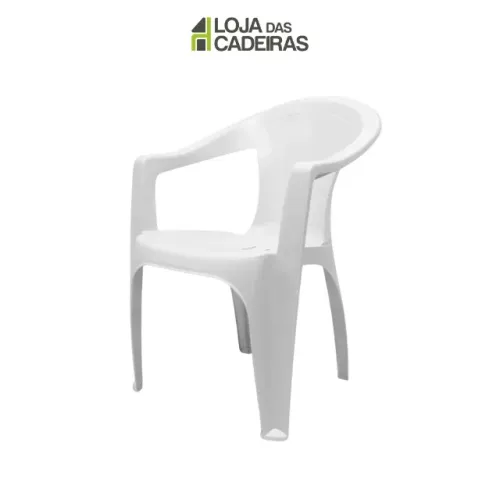 Cadeira de Plástico Com Braço - Poltrona Alice