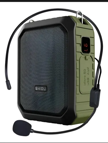 Shidu m800 18w amplificador de voz sem fio portátil microfone uhf alto-falante bluetooth