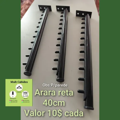 Arara inclinada para parede 