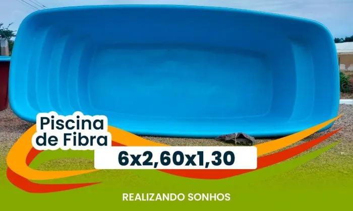 Piscina de Fibra 6x2,60x1,30 
