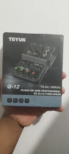 Placa de Som Profissional TEYUN Q-12 16-bit/48KHz