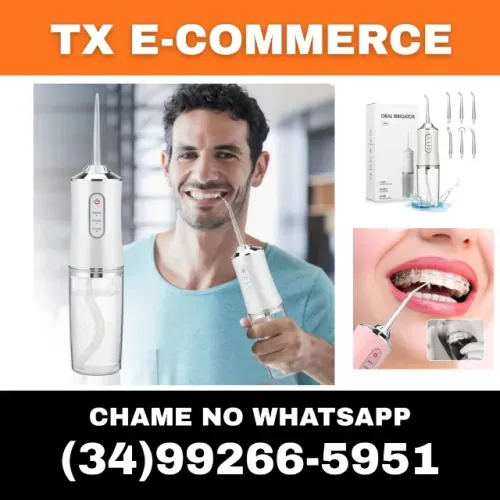 Irrigador Bucal - Limpador de Dentes Dentadura Protocolo - Recarregável Bivolt