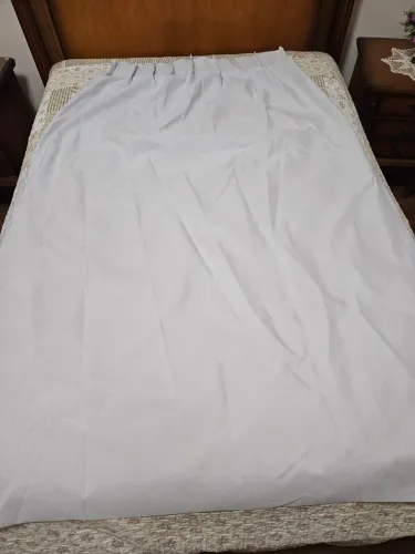 Cortinas de suede veludo off white
