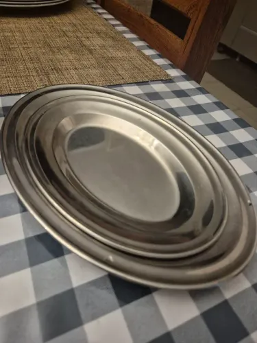 Conjunto de Bandejas de Aço Inox