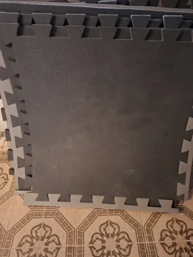 Tatame 1x1m emborrachado preto de alta densidade