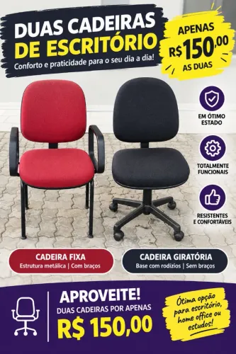 Vendo Cadeiras para Escritório