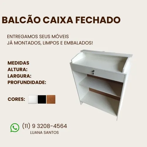 BALCÃO CAIXA FECHADO - NOVO