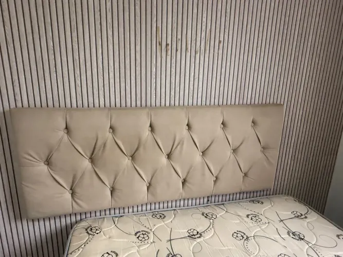 Cabeceira De Cama Rose, Camurça 