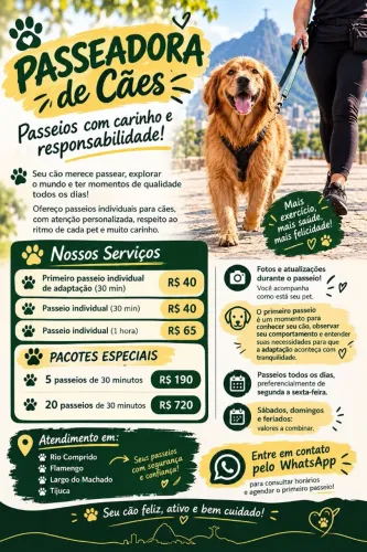 PASSEADORA DE CÃES ? PASSEIOS COM CARINHO E RESPONSABILIDADE!