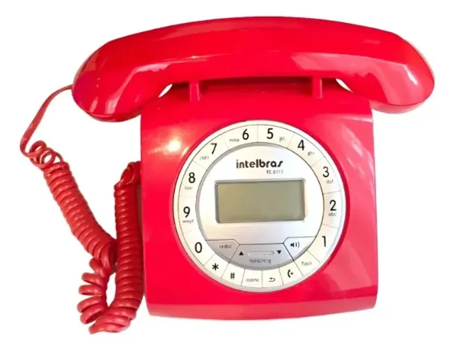 Telefone Fixo Intelbras Vermelho TC8312