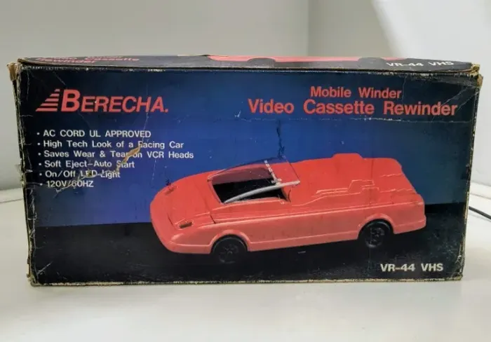 Rebobinador de fita vhs antigo e raro