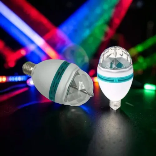 Lâmpada LED RGB Giratória de Alta Luminosidade