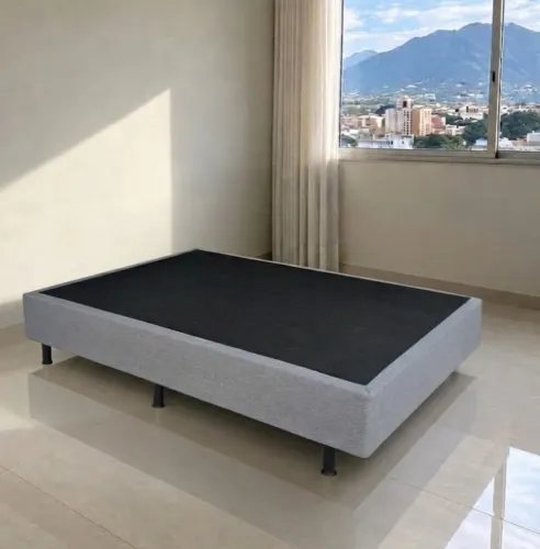 Cama box base casal em LINHO.Entrego