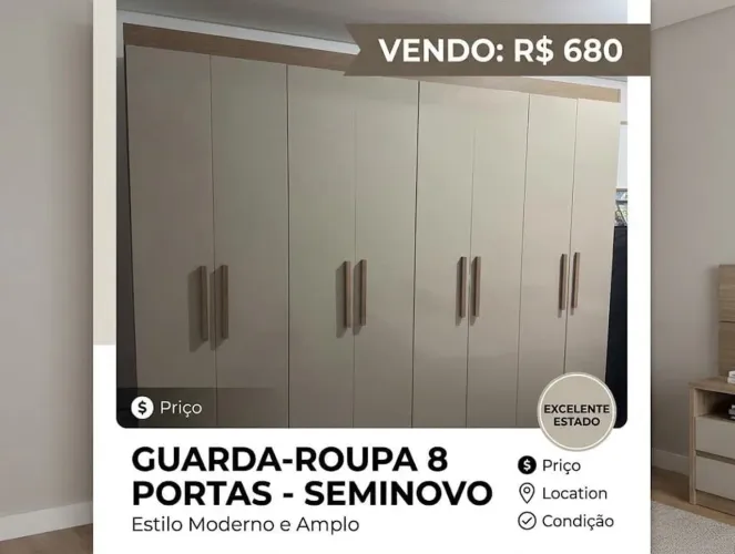 Guarda Roupas 8 portas