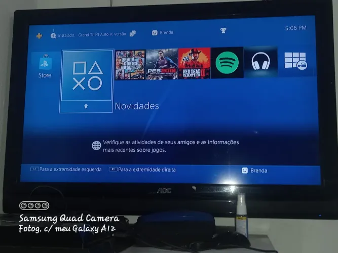 PS4 Fat 500GB com 4 Jogos Físicos (RDR2, GTA V) - Pronto para Jogar. ? funcionando per
