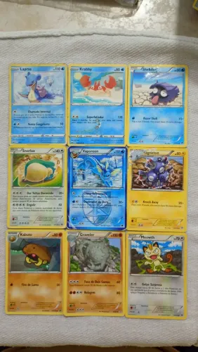 Lote de cartas Pokémon da primeira geração