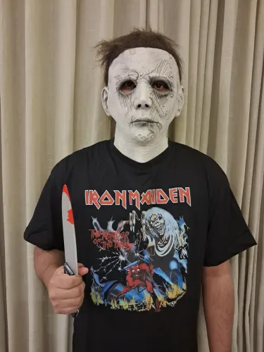 Máscara Halloween Michael Myers + Faca 30cm