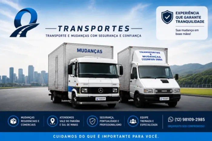 Transportes de mudanças residenciais e comerciais
