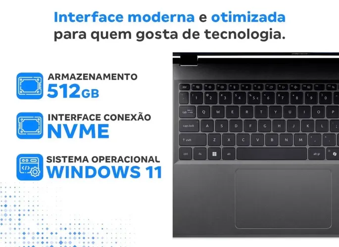 Notebook Acer Aspire Go I5 8GB RAM 512GB SSD
