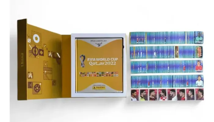Álbum Copa 2022 box dourado + set completo para colar