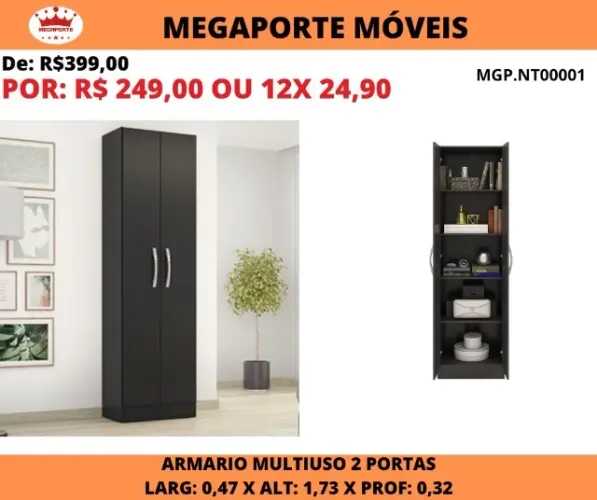 Armário Multiuso 2 Portas