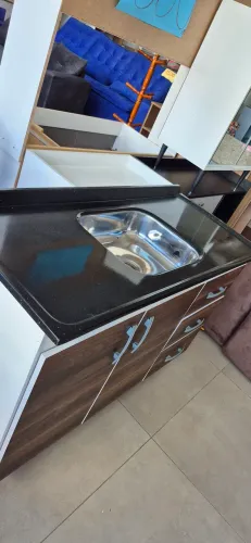 Pia de Inox com marmorite nova tamanho 120m