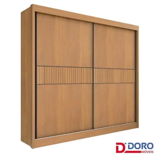 Guarda-roupa Casal Brisa Cinamomo/Off Ripado 100% MDF Larg. 2.20m rf4