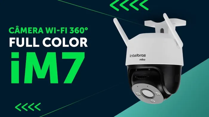 Câmera de Segurança Intelbras IM7-S Wi-Fi Full HD Full Color Visão Noturna Áudio
