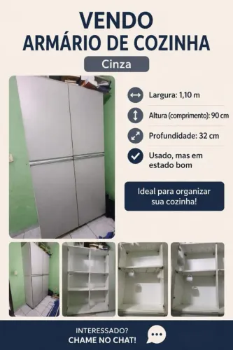ARMÁRIO DE COZINHA 1,10X90