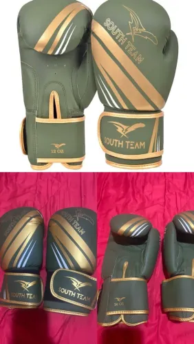 Luva South Team e Caneleira Maximum Kickboxing e Muay Thai