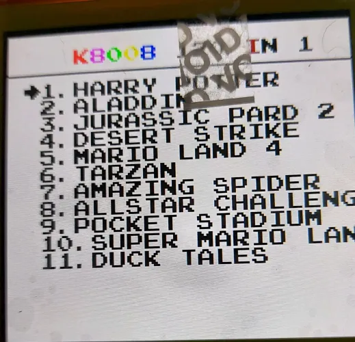 Cartucho com 120 jogos para game boy color/gameboy color.