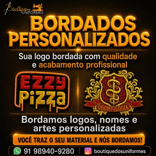 Bordado personalizado (bordamos sua logo)
