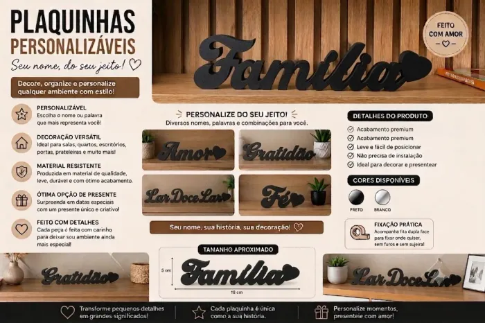 ? Plaquinha Decorativa Personalizada ?