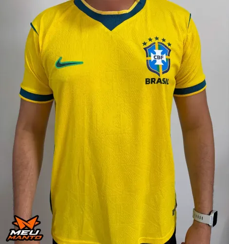 Camisa Futebol Brasil Copa do Mundo 2026<br>Amarela