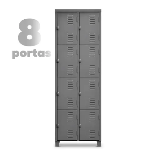 Roupeiro em aço 8 portas pequenas