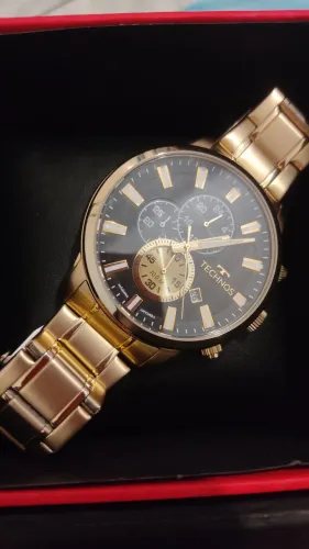 Relógio techno original dourado 600 reais 