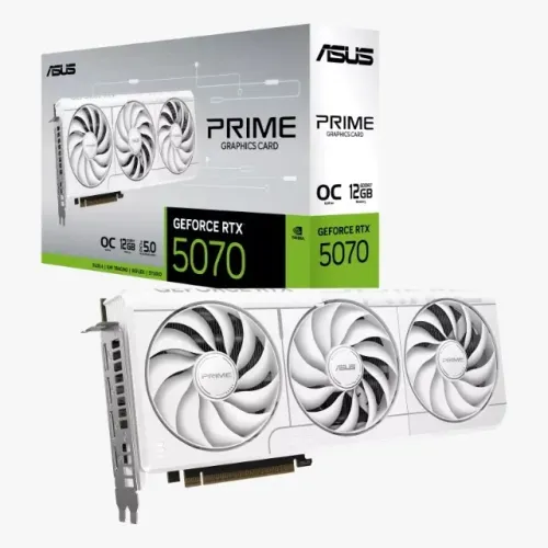 RTX 5070 12GB ASUS PRIME WHITE TRIPLE FAN - loja fisica