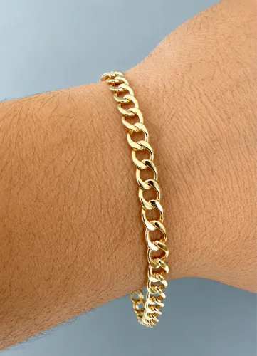 Pulseira masculina 20cm Bruna semi jóias 