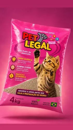 Areia para gato fina